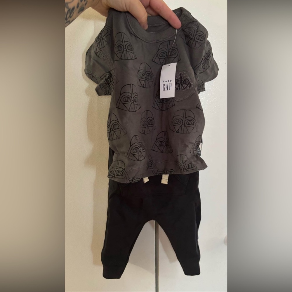 Baby GAP Gray Star Wars Outfit